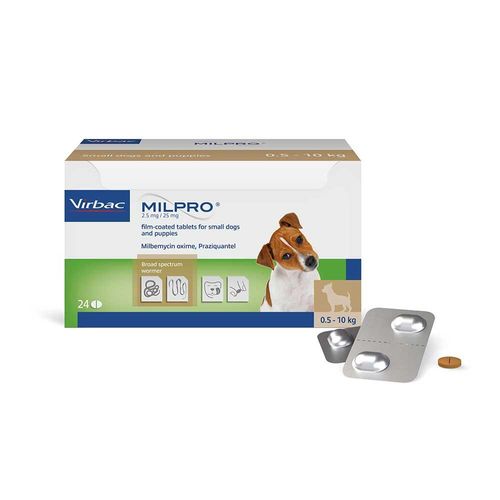 Milpro Tablets Pupp/Small Dog 2.5/25mg