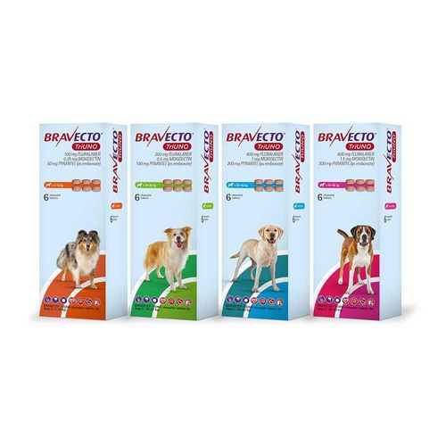 Bravecto Triuno 100mg Tablets Dog Pack of 6