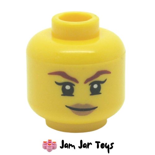 LEGO Skylor Head Dark Red Eyebrows Medium Dark Lips