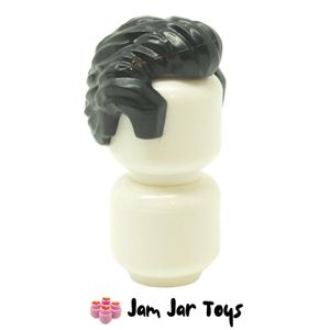 LEGO® General Zod Hair Black Short Sideburns / Widows Peak H98