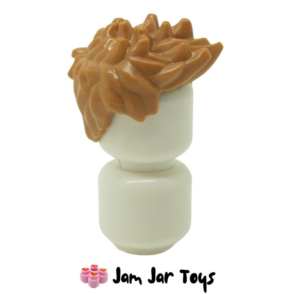 LEGO Hair Medium Nougat Dark Flesh Hair Spiked