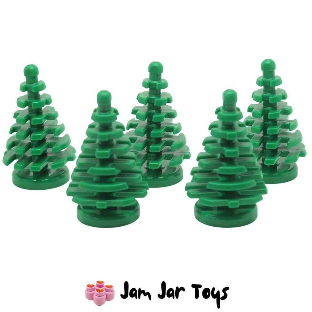 LEGO Pine Trees Small Green X5 Side View