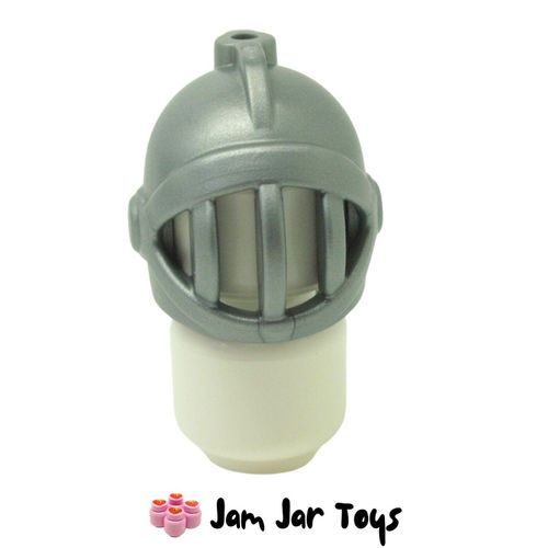 LEGO Knights Helmet Flat Silver With Fixed Grill