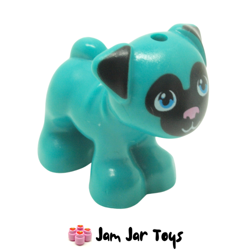 LEGO Dog Pug Bluish Green
