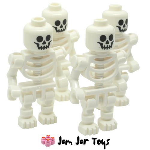 LEGO Halloween Skeleton Minifigures x 4 Front View
