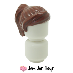 LEGO® Minifigure Hair Reddish Brown Ponytail and Swept Fringe H50