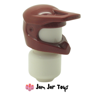 LEGO® Minifigure Dirt Bike Helmet - Dark Red HG79