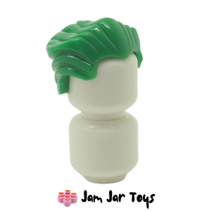 LEGO® Minifigure Hair Green Swept Back Widow's Peak (H146)
