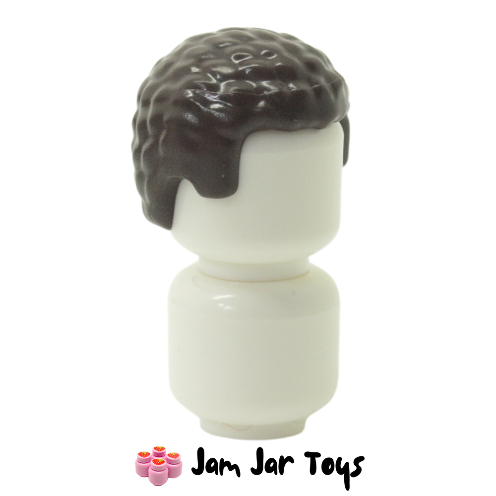 LEGO Hair Coiled Texture Dark Brown