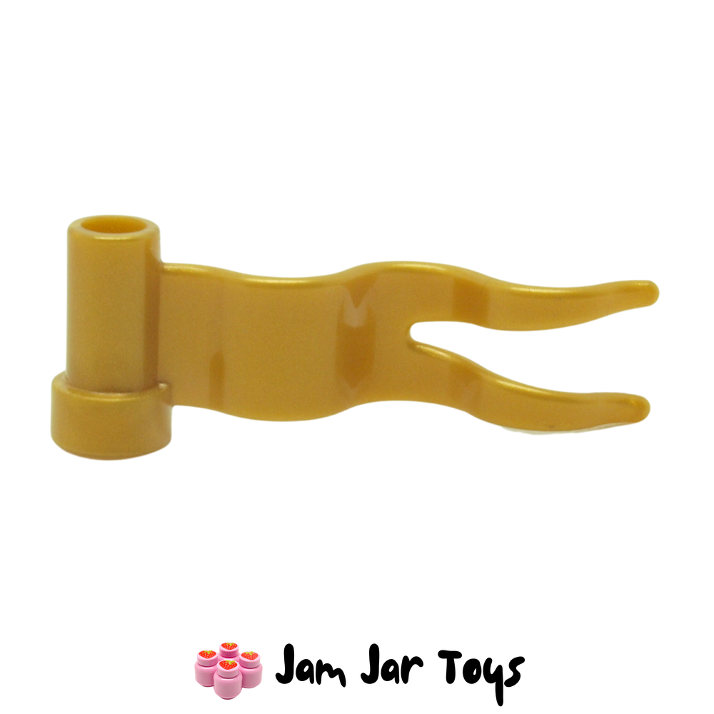 LEGO Pearl Gold Flag Wave Right Streamer