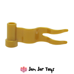 LEGO® Pearl Gold Flag Wave Right Streamer A81
