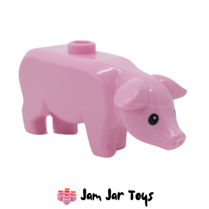 LEGO® Bright Pink Pig Black Eyes and White Pupils P89