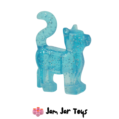 LEGO Glitter Trans-Light Blue Cat Standing