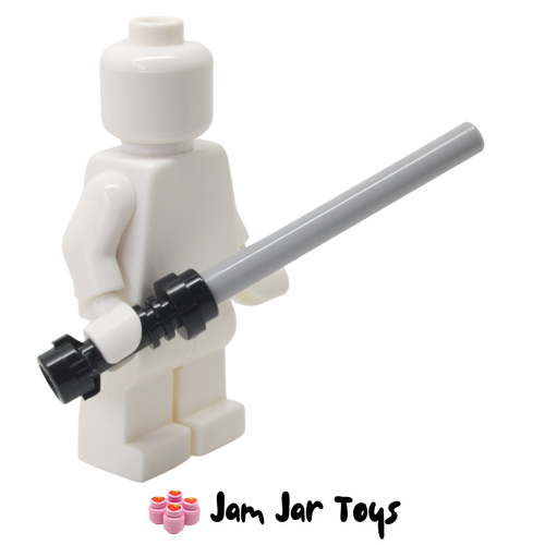 LEGO Star Wars Lightsaber With Black Hilt and Medium Stone Grey Wand