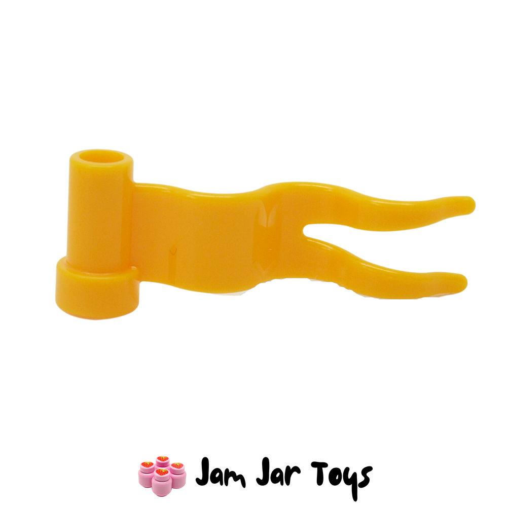 LEGO Orange Yellow Flag Wave Right Streamer