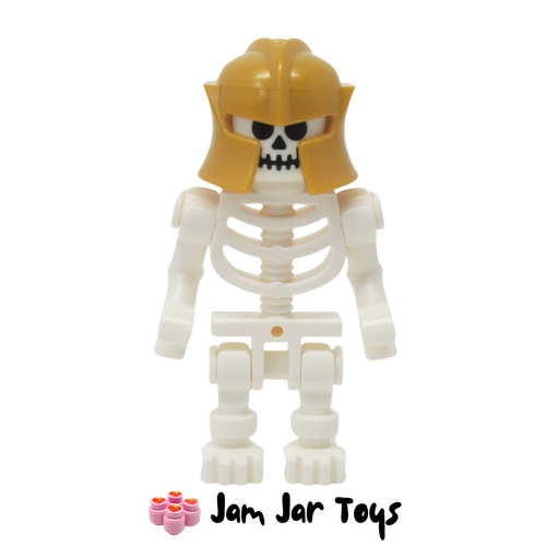 LEGO Skeleton Minifigure Gold Dark Knight Helmet With Cheek Protection Angled