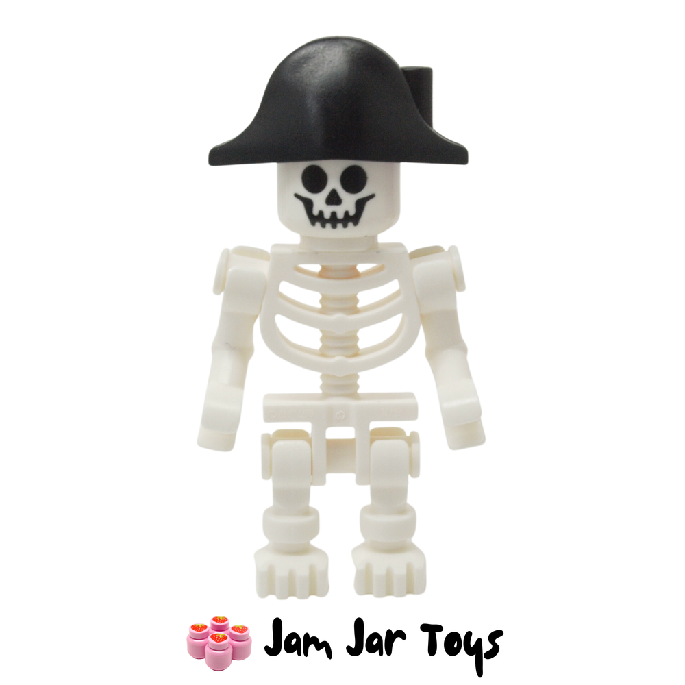 LEGO Skeleton Halloween Monster Black Bicorne Admiral / Pirate Hat