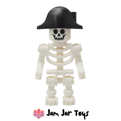 LEGO Skeleton Halloween Monster Black Bicorne Admiral / Pirate Hat