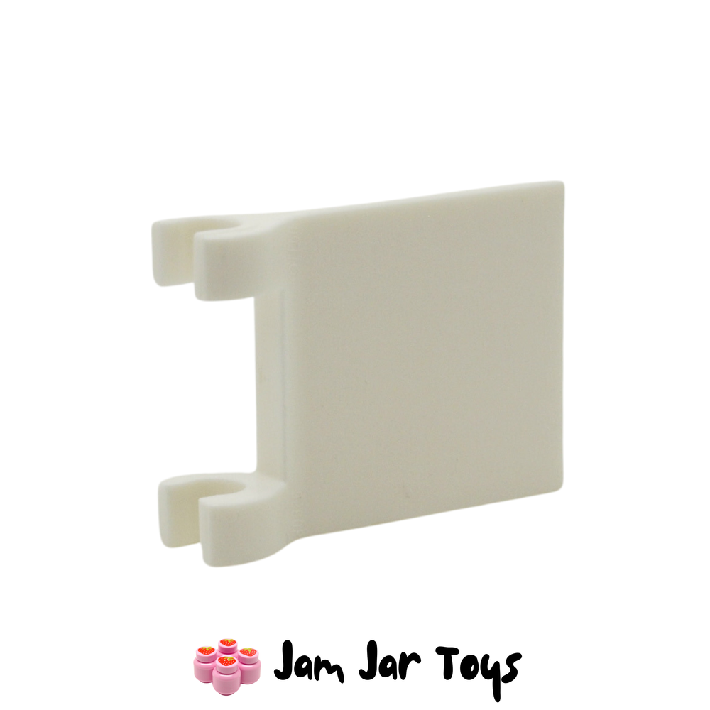 LEGO White Flag 2 x 2 Square, Flared Clip Edge