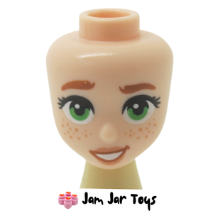 LEGO® Friends Autumn Head Dark Orange Eyebrows, Bright Green Eyes, Freckles MDH47