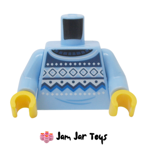LEGO® Bright Light Blue Torso Dark Blue Knitted Sweater T246