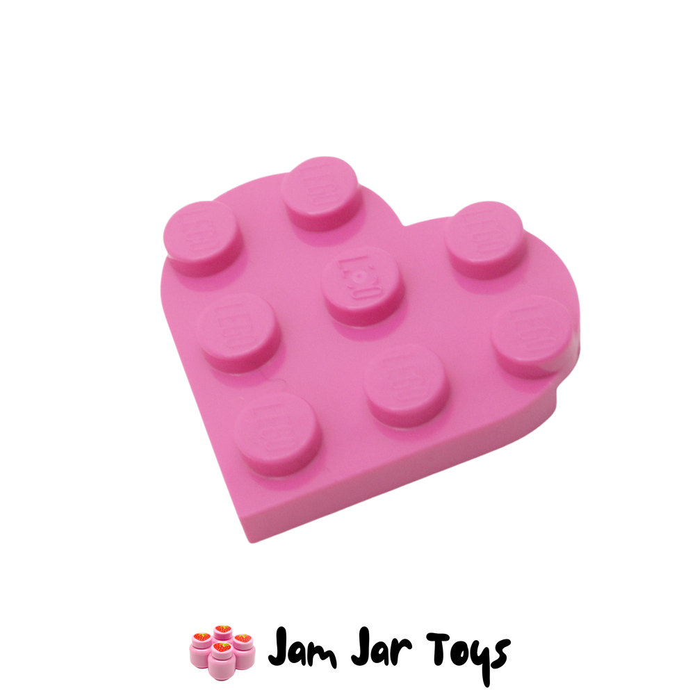 LEGO Dark Pink Heart Plate 3X3.