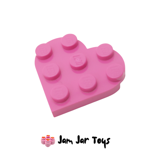 LEGO Dark Pink Heart Plate 3X3.