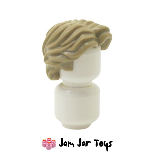 LEGO Hair Short Wavy with Centre Part - Dark Tan