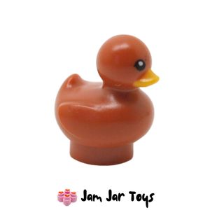 LEGO® Dark Orange Duckling, Black Eyes, Light Orange Beak, Spots. P139