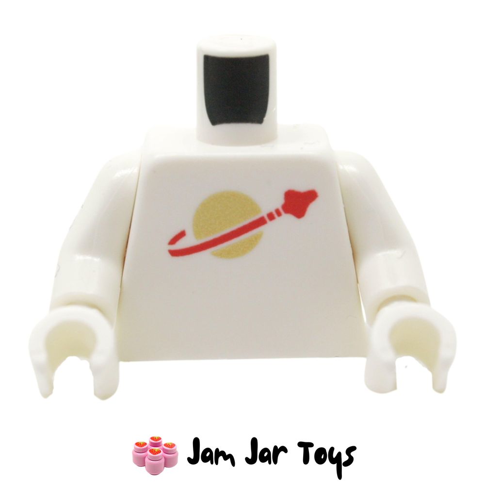 LEGO White Classic Torso Space Logo 2019 Print