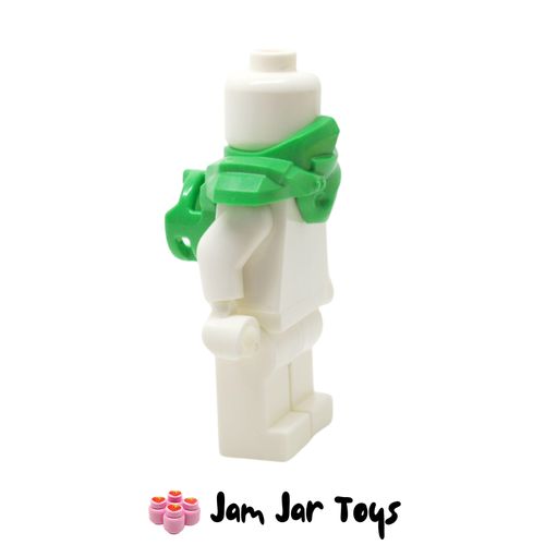 LEGO Bright Green Shoulder Guard with Hood and Katana Holder Side View