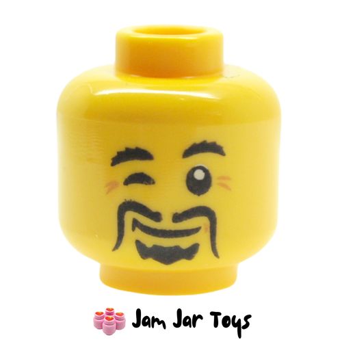 LEGO Head, Right Eye Winking, Long Moustache.