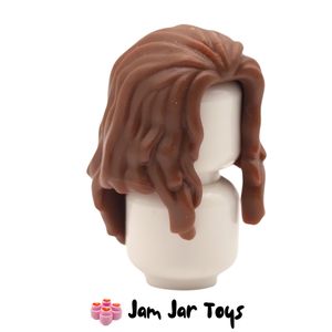 LEGO® Reddish Brown Long Hair, Front Parting. FPH143
