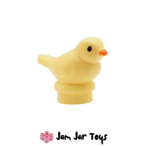LEGO Bright Light Yellow Small Bird, Orange Beak, Black Eyes