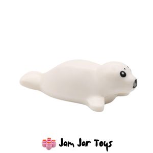 LEGO® White Baby Seal, Black Eyes. P162