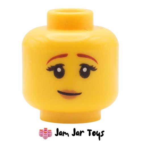 LEGO Yellow Head, Smile Brown Eyebrows, Peach Lips