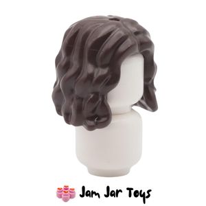 LEGO® Professor Igor Karkaroff Dark Brown Long Hair, Wavy/Curly. H266