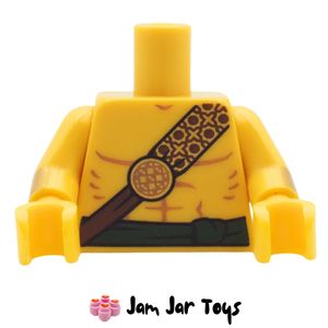 LEGO® Desert Warrior Bare Chested Torso, Brown / Gold Strap, Sash. TO317