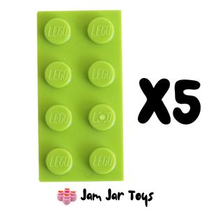 LEGO® Five Lime 2 x 4 Tiles ST16