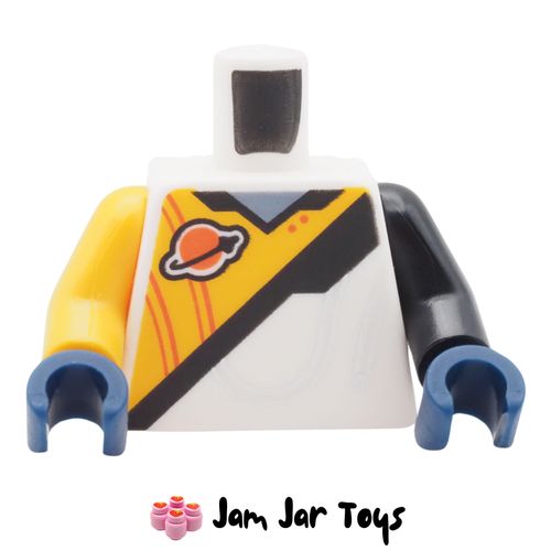 LEGO Space Suit Torso, Odd Arms, Orange Top, Space Logo