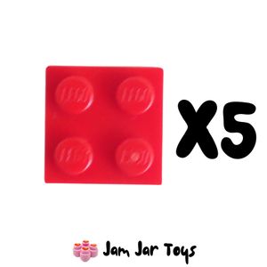 LEGO® Five Red 2 x 2 Tiles. ST59