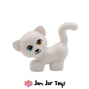 LEGO® White Cat Odd Eyes Blue / Orange. P207