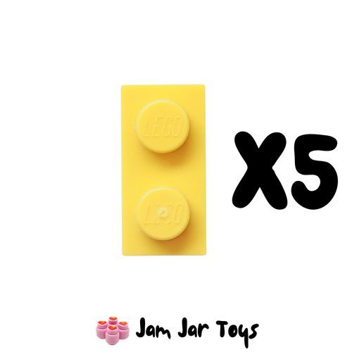 LEGO Five Yellow 1 x 2 Tiles