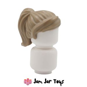 LEGO® Hairstyle – Dark Tan Hair with Side-Swept Fringe FPH221