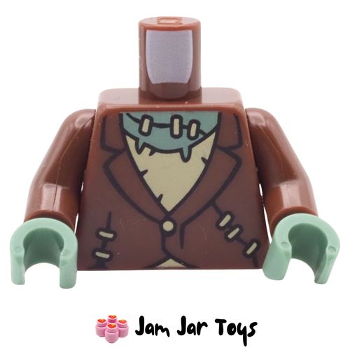 LEGO Torso – Reddish Brown Jacket with Scars & Stitches