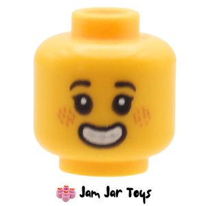 LEGO® Minifigure Head – Yellow Drea Brickle, Braces (6530128) HF230