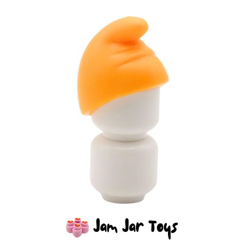LEGO Bright Light Orange Dwarf/Gnome Hat, Tip Facing Forwards