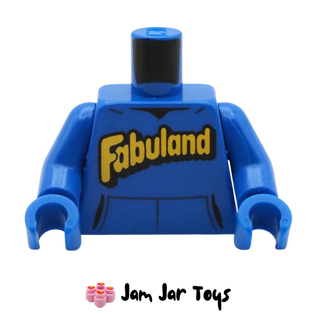 LEGO Blue Torso, Yellow Fabuland Logo