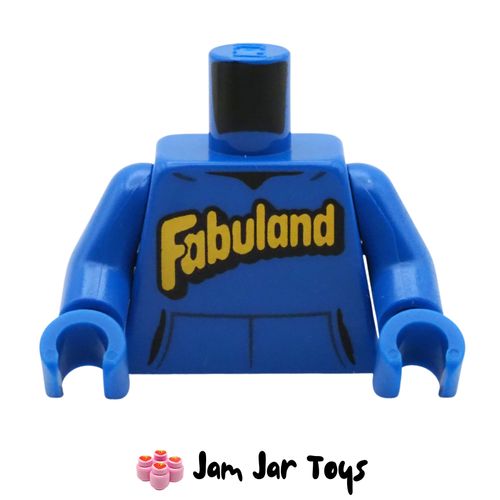 LEGO Blue Torso, Yellow Fabuland Logo