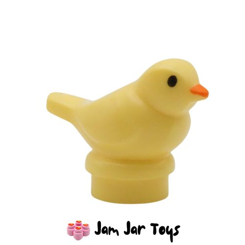 LEGO Bright Light Yellow Small Bird, Orange Beak, Black Eyes
